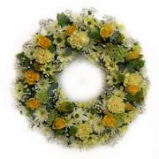 Yellow lemon wreath