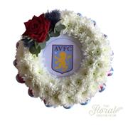 Aston Villa Tribute Wreath With Emblem 