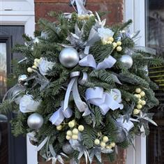 Fresh Christmas kissing Ball topiary spruce 
