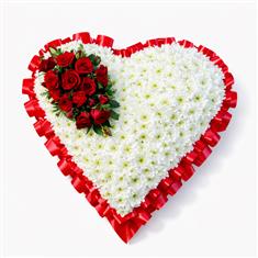 Red and white massed heart 