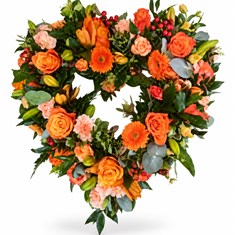 Orange Open Heart 