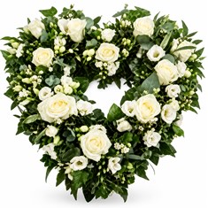 White cream open heart 