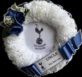 Artificial football tribute wreath – Solihull florist